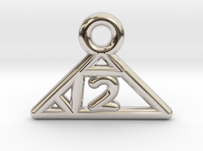 Square Root of 2 Charm 3d printed