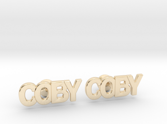 Custom Name Cufflinks - Coby 3d printed