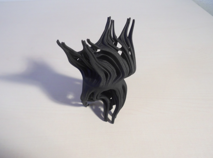 2 kinds of Julia set 3d printed This is actually the new Black HP Strong and Flexible  Material (not yet for sale)