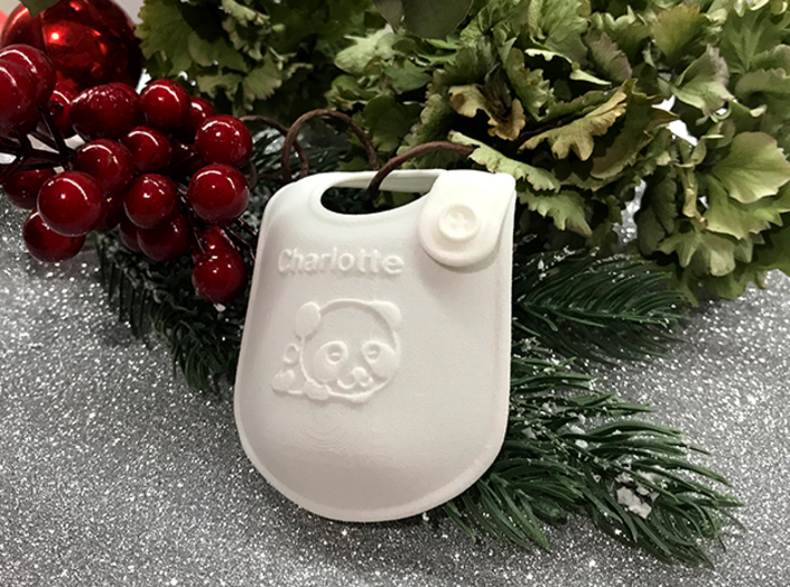 Baby bib X-mas ornament 3d printed 