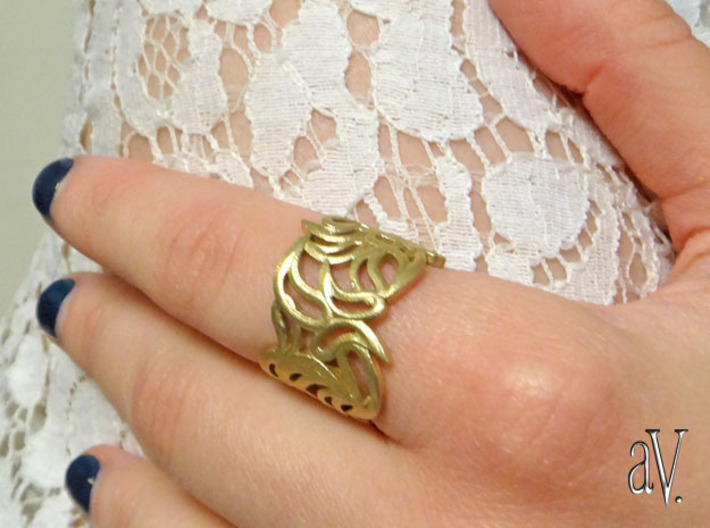 Scatter Drops Ring 3d printed 