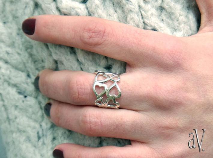 Scatter HeartSmth Ring 3d printed 