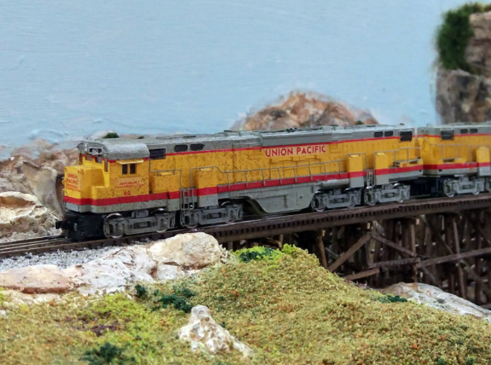 N Scale Alco C-855 Locomotive Shell Deluxe 3d printed