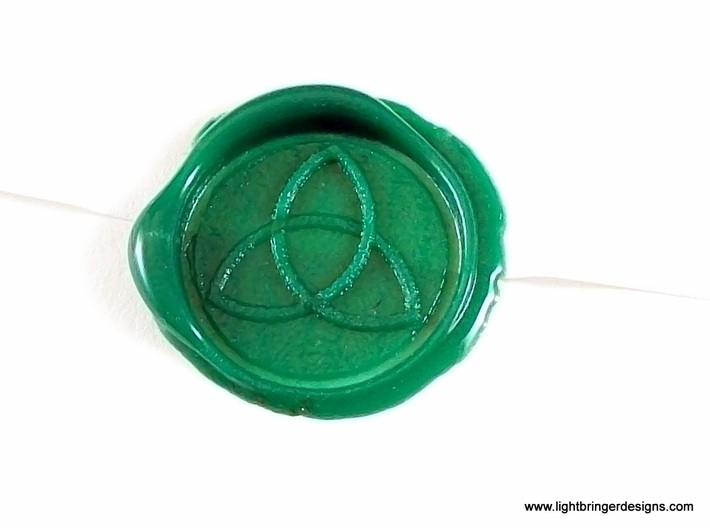 Trinity Wax Seal 3d printed Just the wax, in Kelly Green
