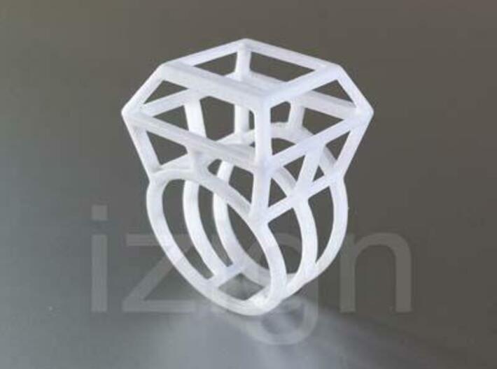 ring06 18 3d printed White Strong & Flexible Polished