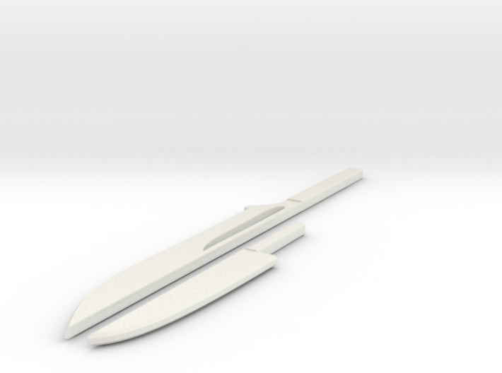 Miniature Ichigo Dual Blade - Bleach 3d printed