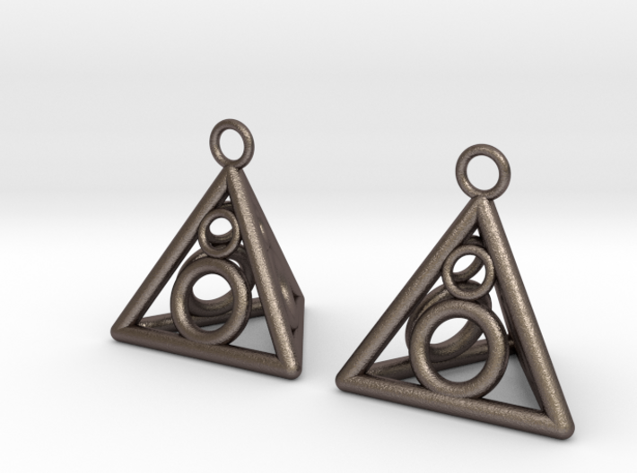 Pyramid triangle earrings serie 3 type 3 3d printed