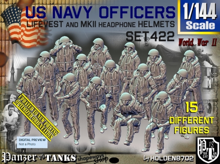 1/144 USN Officers Kapok Set422 3d printed