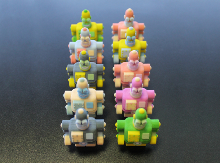 USB Robot's Army 3d printed Look at us all in a perfect formation