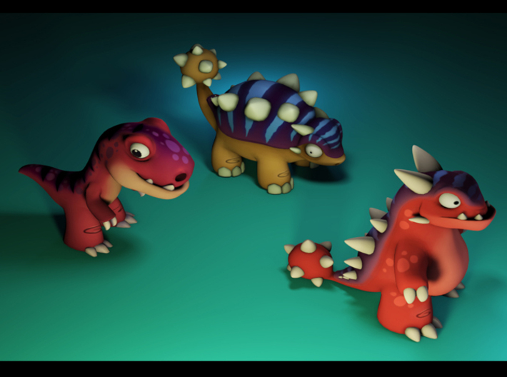 Genetic Dinos Full Color 3d printed 