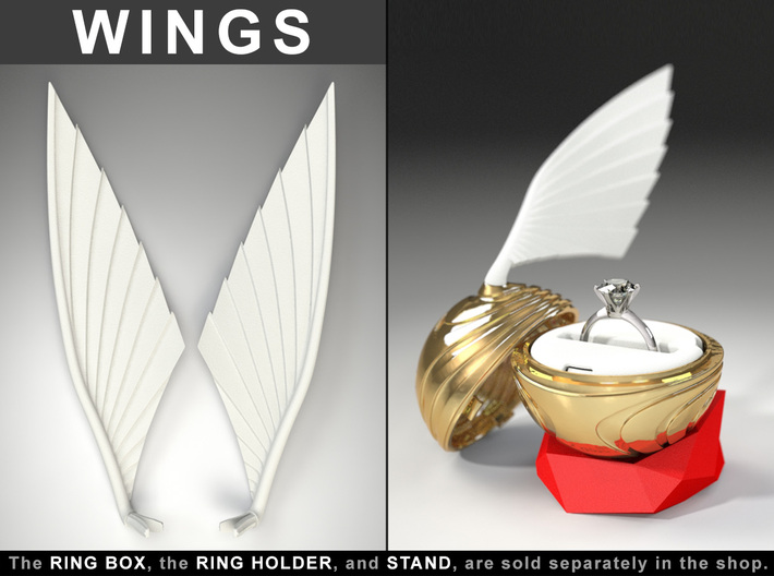 WINGS (CORAL MODEL) - To &quot;Coral Snitch&quot; Ring Box 3d printed Complete your Ring Box with the other parts on sale in the Shop!