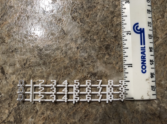 1/87 Numbers Set-Diamond Plate 3d printed 