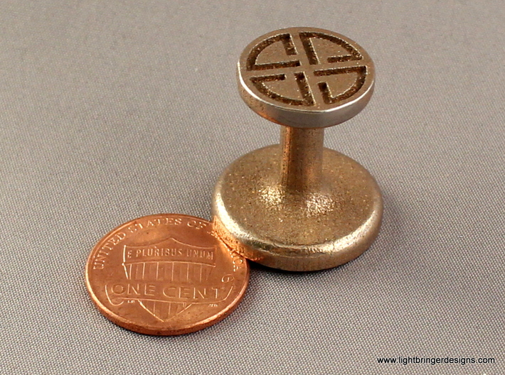 Shield Knot Wax Seal 3d printed Just the seal, this is what Shapeways will send you.  Penny for scale.