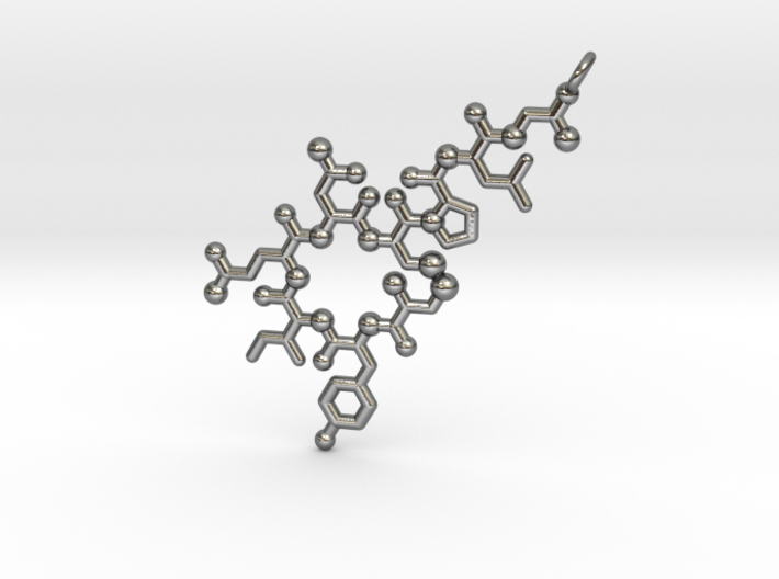 oxytocin molecule pendant 3d printed