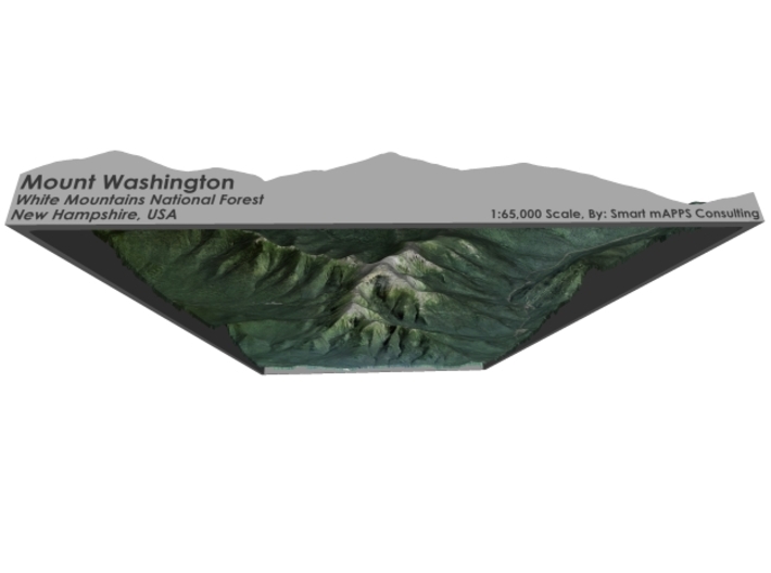 Mount Washington Map: 8.5"x11" 3d printed 