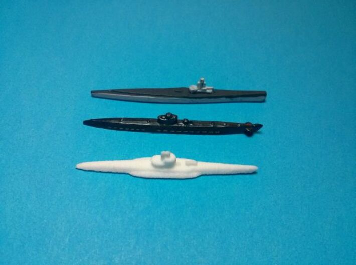 Type VIIC U-boat x10 3d printed Comparison with US and German subs from Axis & Allies game