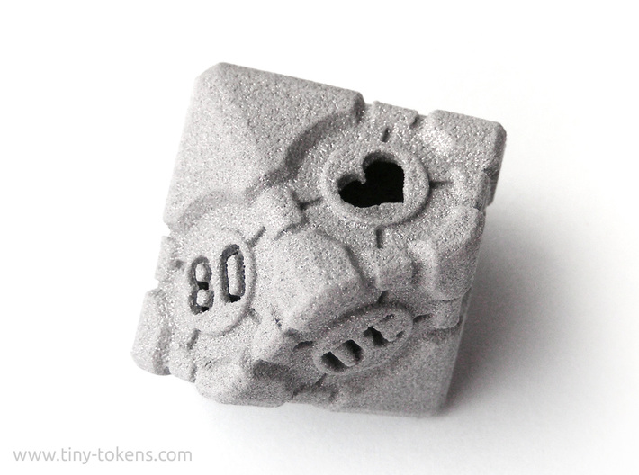 Companion Cube 10D10 (decader) - Portal Dice 3d printed 