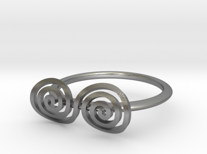 Celtic &quot;life and death&quot; turned spiral ring 3d printed