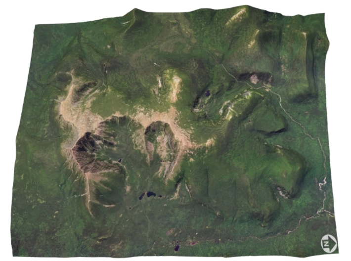 Mount Katahdin Map: 8.5"x11" 3d printed 