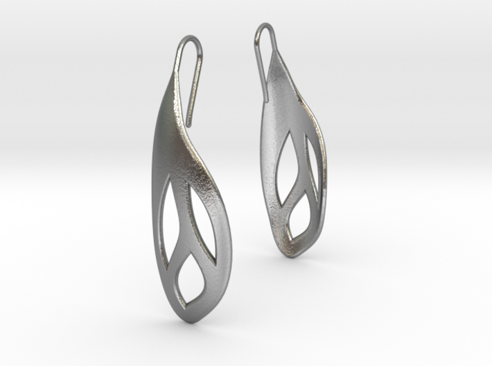 Flos earrings 3d printed