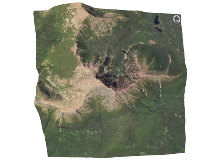 Mount Katahdin Map: 6" 3d printed 