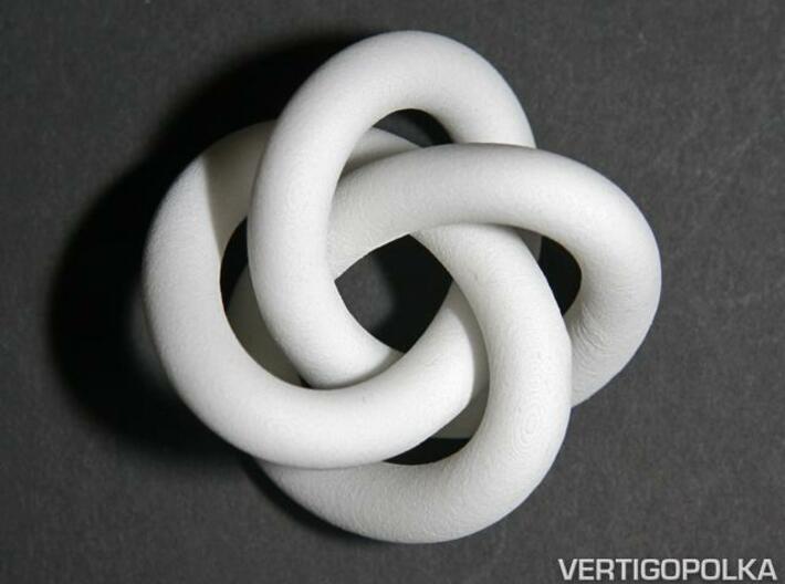 Quatrefoil Knot 2inch 3d printed Quatrefoil Knot 2inch - top view