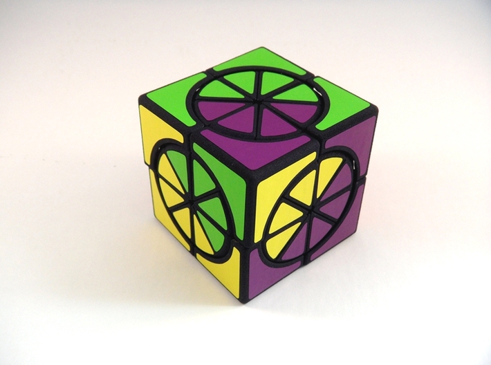 Circle X 2x2x2 Cube 3d printed Corner Turn