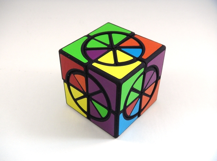 Circle X 2x2x2 Cube 3d printed Partial Scramble