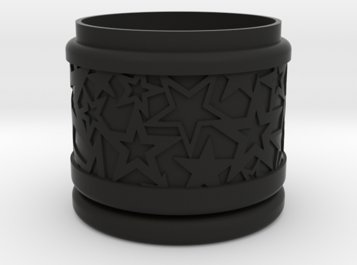 Gift Box No. 1 with Stars (solid, short) 3d printed 