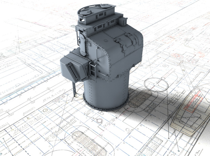 1/144 Royal Navy Leander Class 6" Director 3d printed 3d render showing product detail