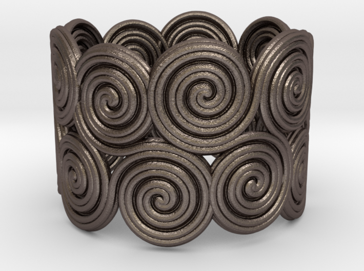 The celtic water-spiral endless ring 3d printed