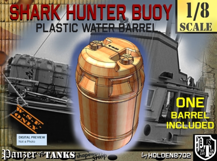 1/8 Shark Hunter Barrel 3d printed