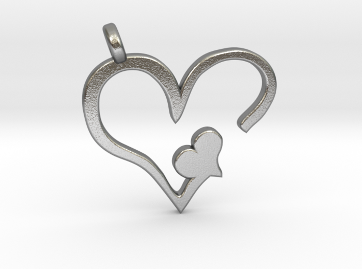 Heart pendant 3d printed