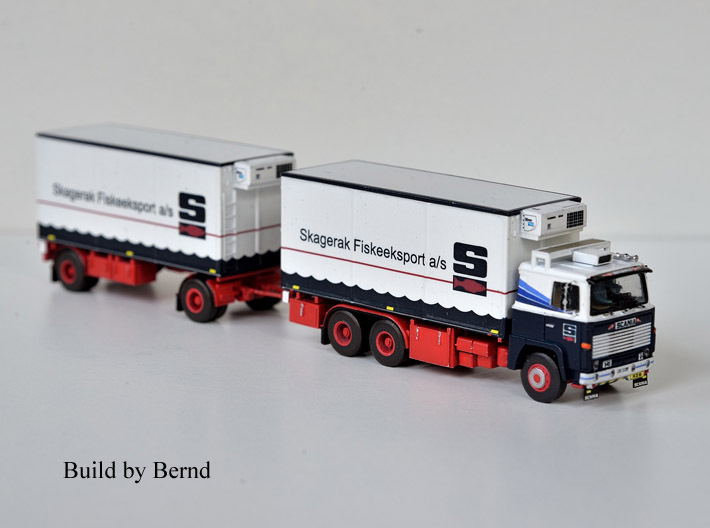 Scania 141 refrigerated lorry 1:160 scale 3d printed A beautiful version made by one of my customers.