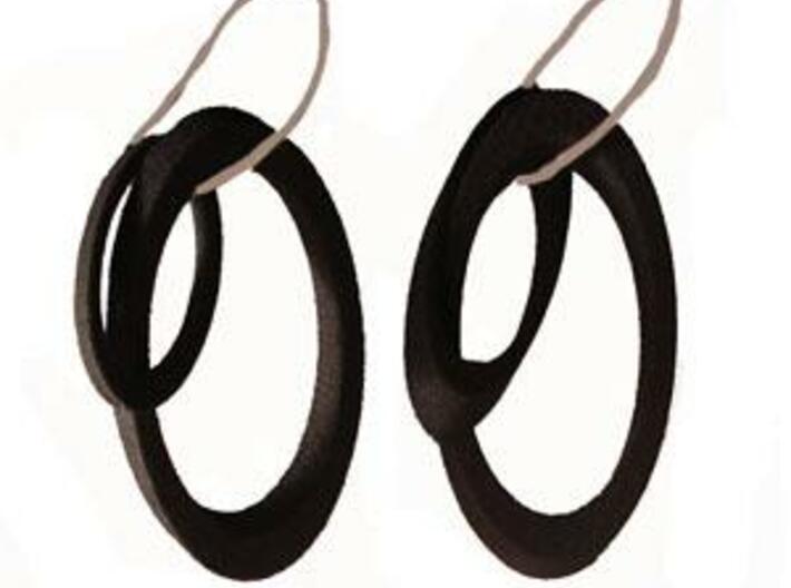 Oval earrings 3d printed