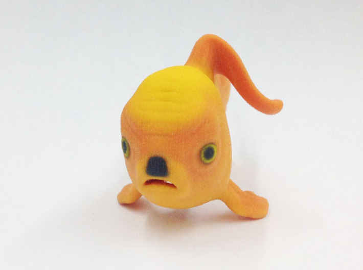 Angry Hitler Goldfish 3d printed 