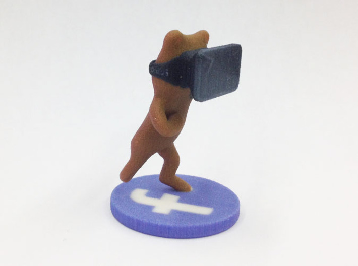 Virtual Reality Facebook Bear 3d printed 