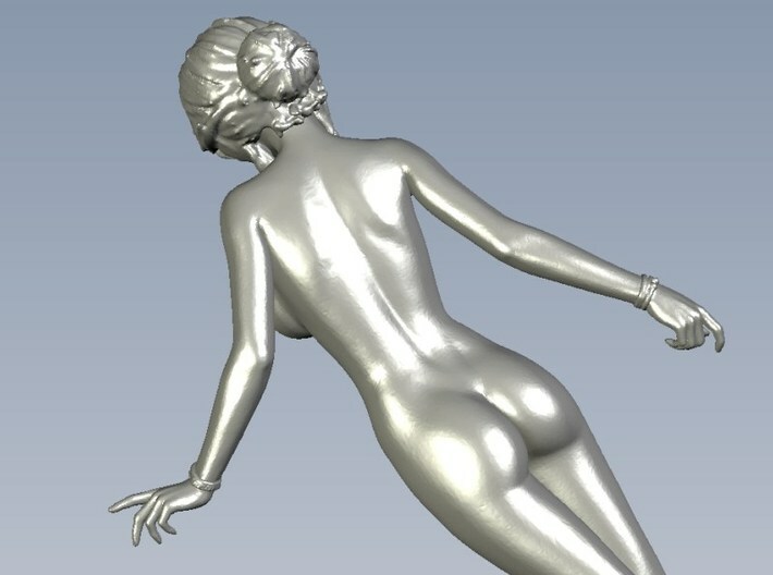 1/35 scale nude beach girl posing figure B 3d printed 