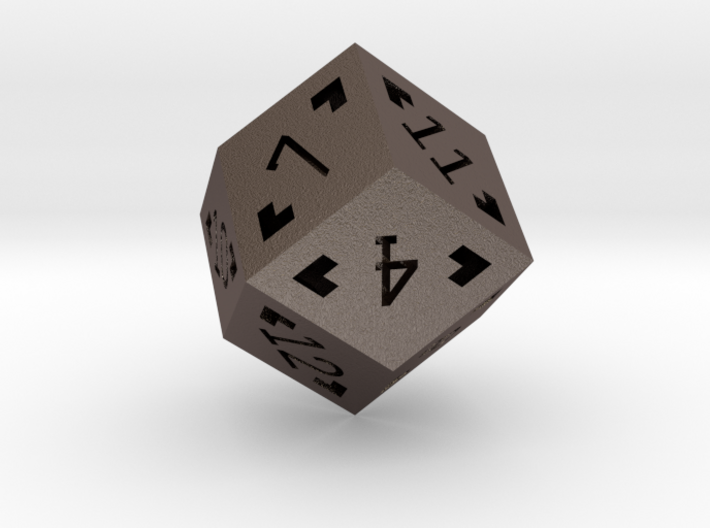 Rhombic 12 Sided Die - Large 3d printed