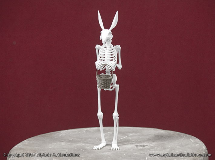 Easter Bunny Skeleton 3d printed