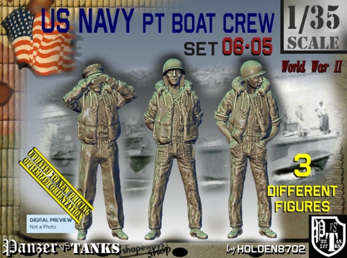1/35 USN PT Crew Set06-05 3d printed