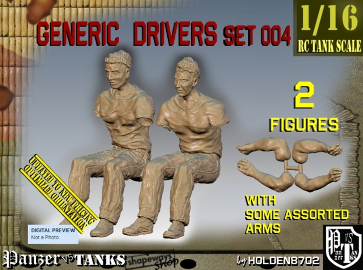 1/16 Generic Drivers Set004 3d printed