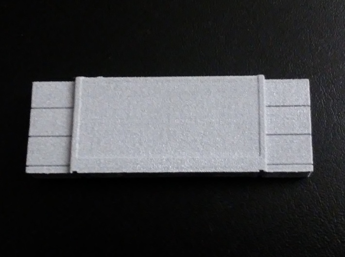 Hollow SNES classic mini cartridge 3d printed Metallic Plastic Front