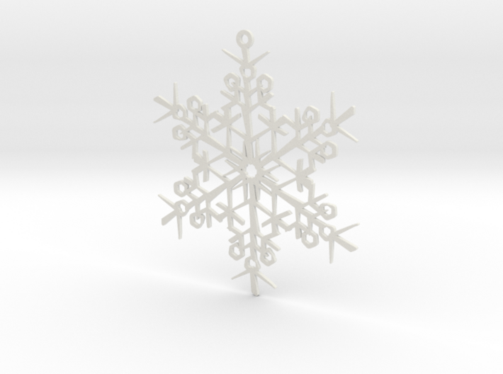 Organic Snowflake Ornament - Finland 3d printed 