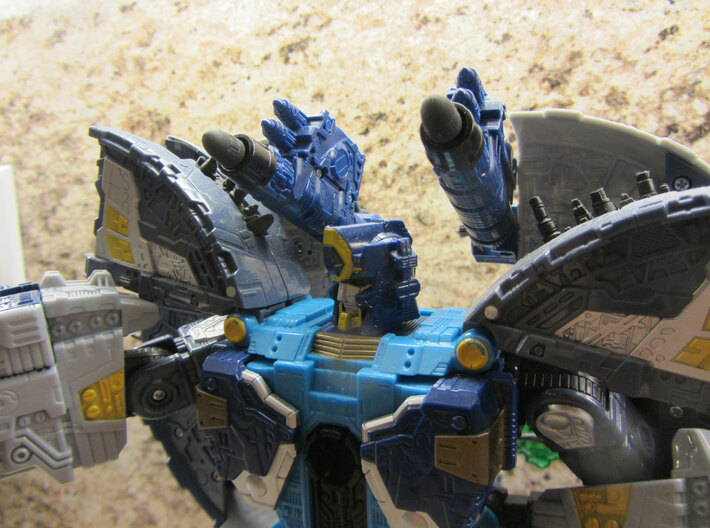 Transformers Primus Missile Component 3d printed Black Premium Strong & Flexible inserted in Primus (Supreme 2006) cannons
