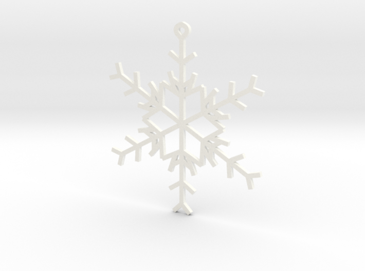 6 Point Snowflake Ornament 3d printed
