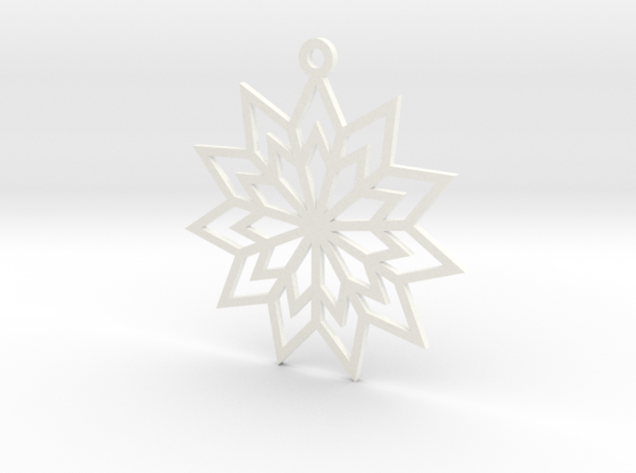 Geometric Flower Ornament 3d printed