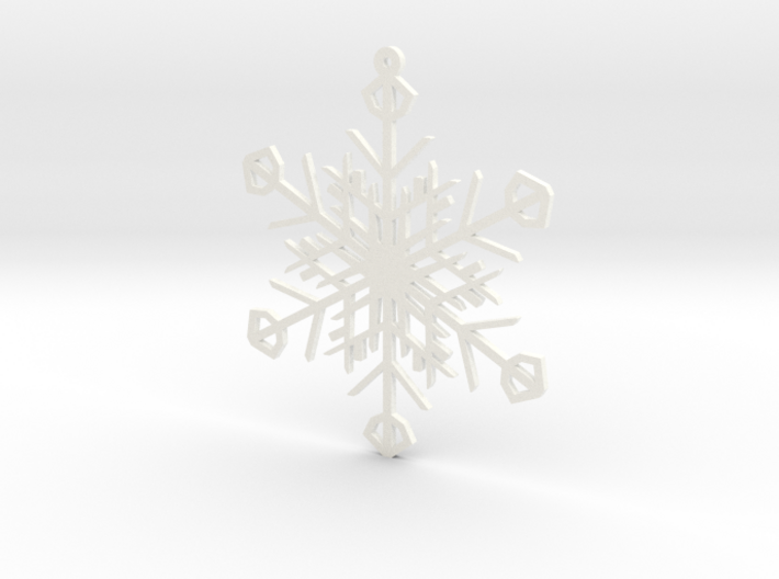 Latticework Snowflake Ornament 3d printed