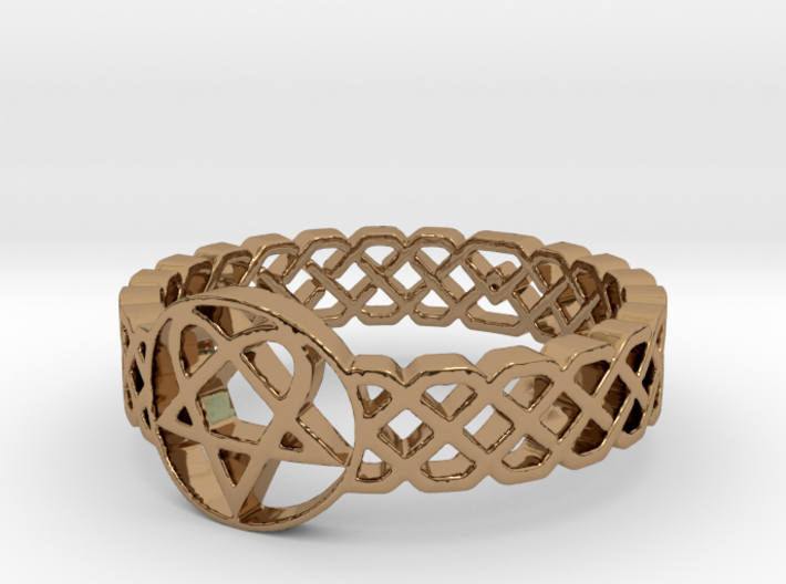 Love Metal Knot Band Ring 3d printed