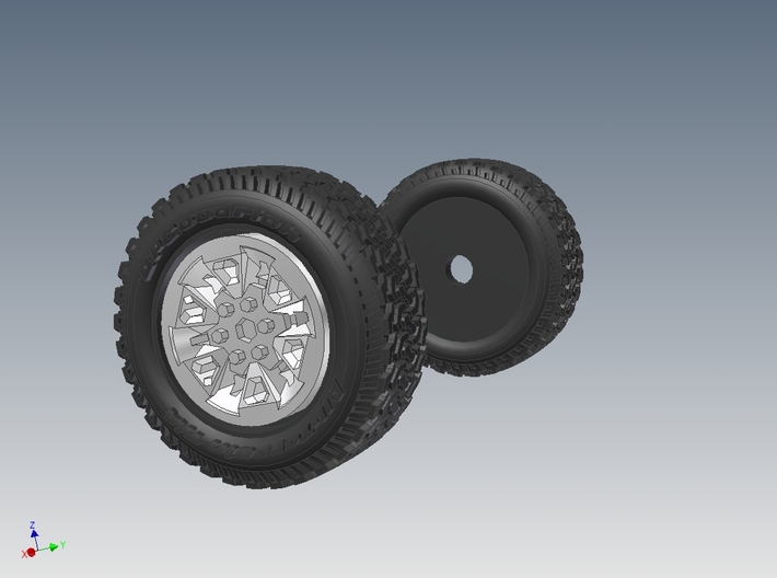 1-64 Ford Raptor Tire+Rim 3d printed